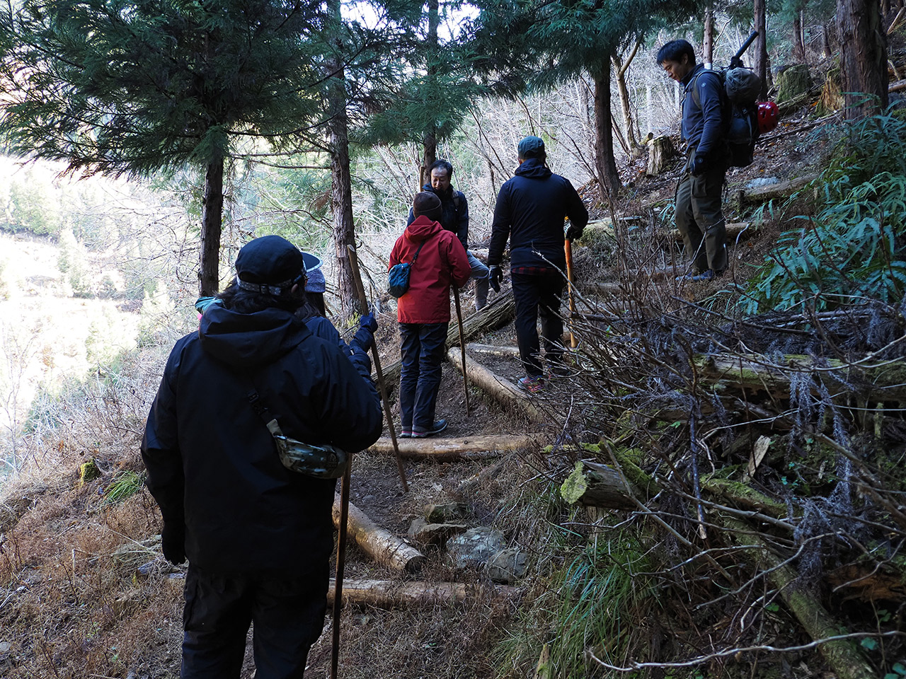 施工済みの階段